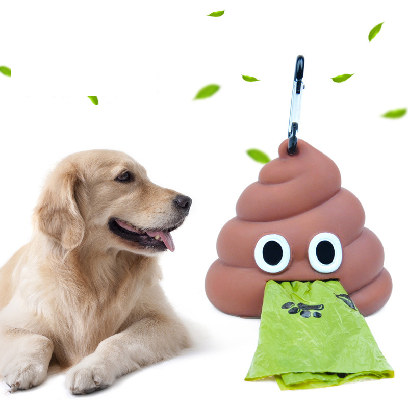 Manufacturer Wholesale Cute Poop Shape Silicone Pet Dog Dispenser
