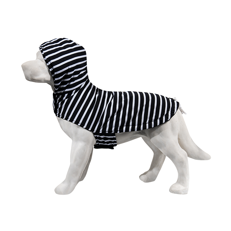 Manufacturer Wholesale Breathable Black White Dog Stripe Hoodie