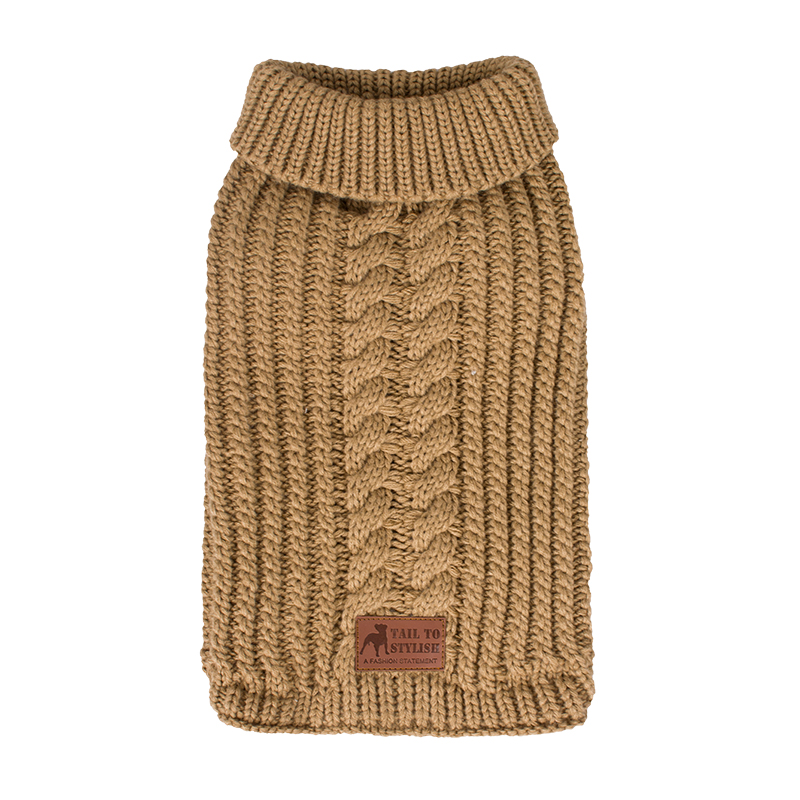 Manufacturer Wholesale Brown Soft Dog Sweater Oem Color