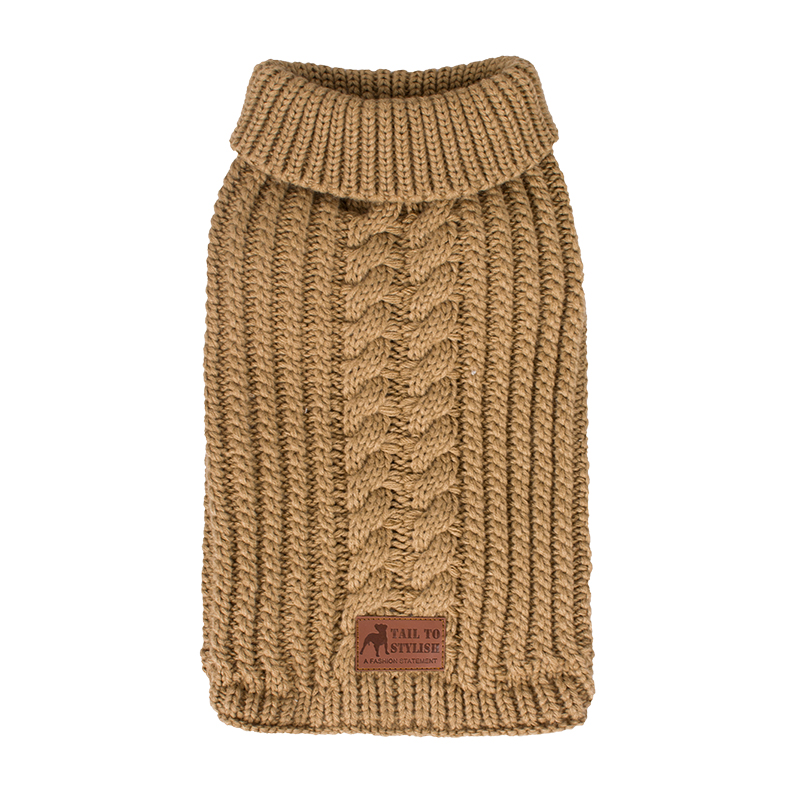 Manufacturer Wholesale Brown Soft Dog Sweater Oem Color
