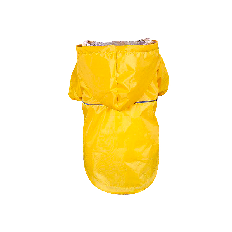 Manufacturer Wholesale Blue Red Yellow Waterproof Grid Breathable Pet Dog Raincoat For Rainy Use