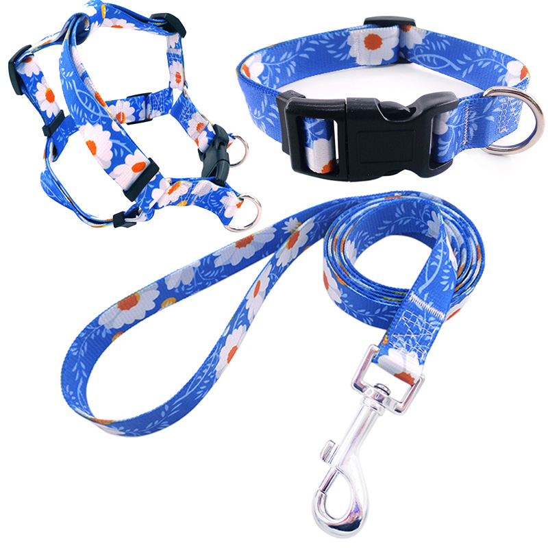 Manufacturer Wholesale Bohemian Folk Style Dog Collar Leash With Harness Set