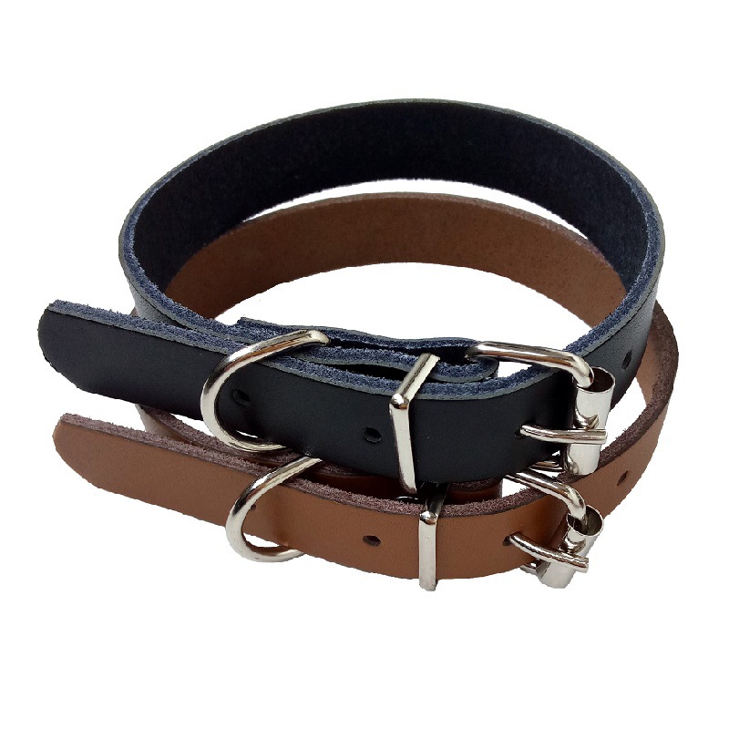 Manufacturer Wholesale Coffee Black Adjustable Leather Dog Collar