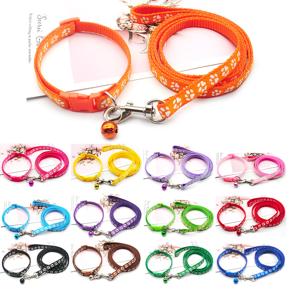 Manufacturer Wholesale Multi-colors Nylon Adjustable Dog Collar And Leash Set