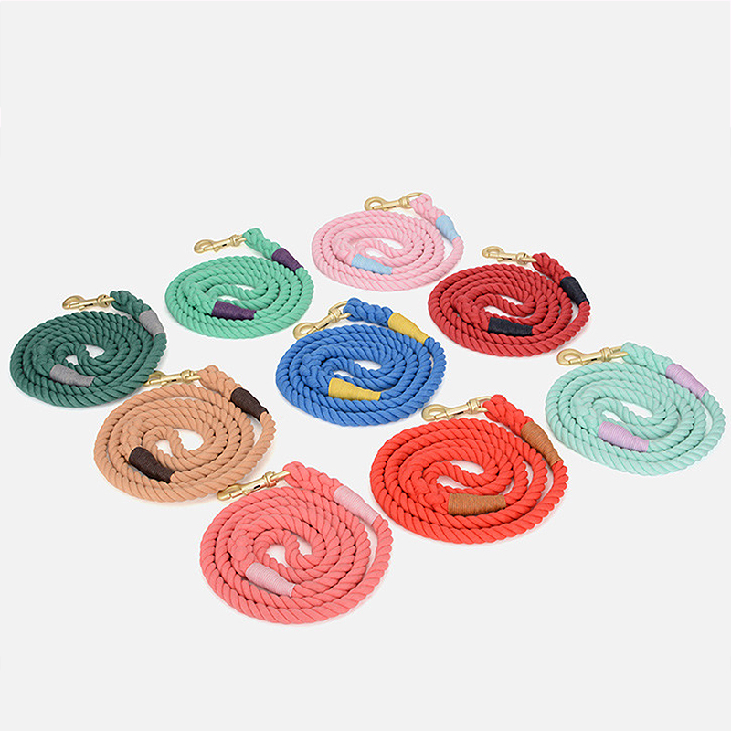 Manufacturer Wholesale Thick Outdoor Dog Rope Leash Multi-colors