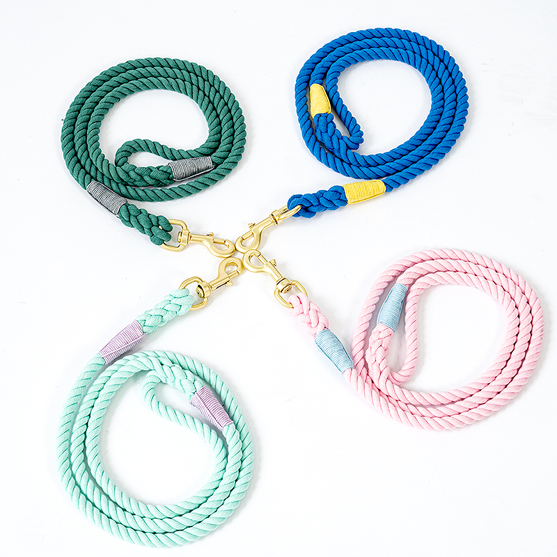 Manufacturer Wholesale Multi-colors Thick Outdoor Pet Dog Rope Leash