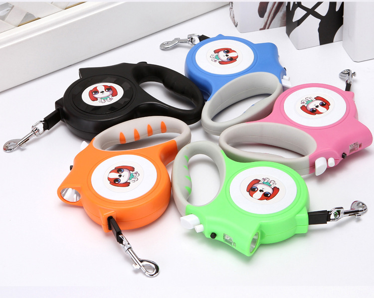 Manufacturer Wholesale Custom Logo Dog Automatic Retractable Leash With Light