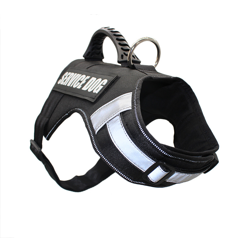 Manufacturer Wholesale Black Red Adjustable Nylon Outdoor Harness For Big Dog Use