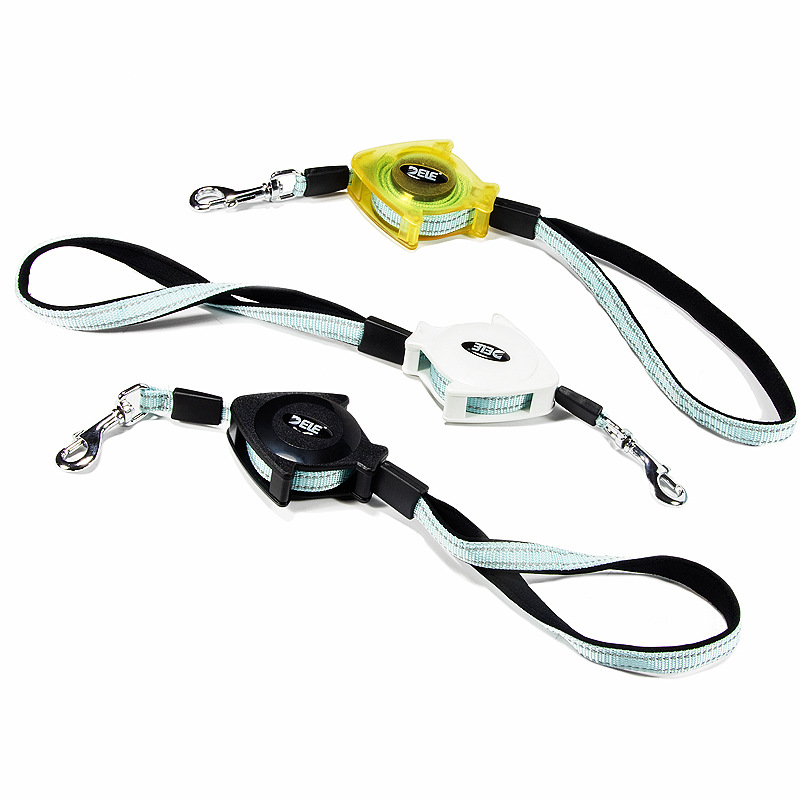 Wholesale Manufacturer Custom Black White Yellow Automatic Nylon Metal Extendable Pet Retractable Dog Leash
