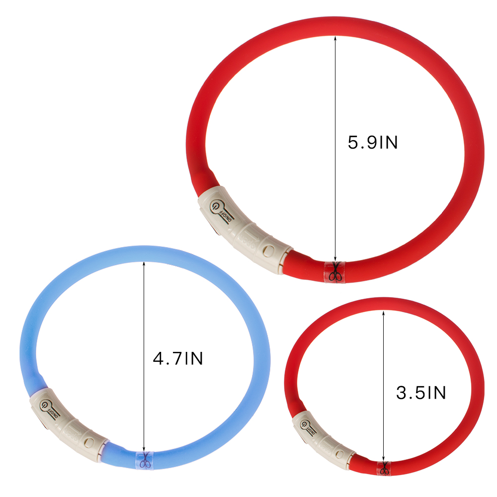 Wholesale Manufacturer Rechargeable Waterproof Pp Custom Pet Dog Collar Led Light