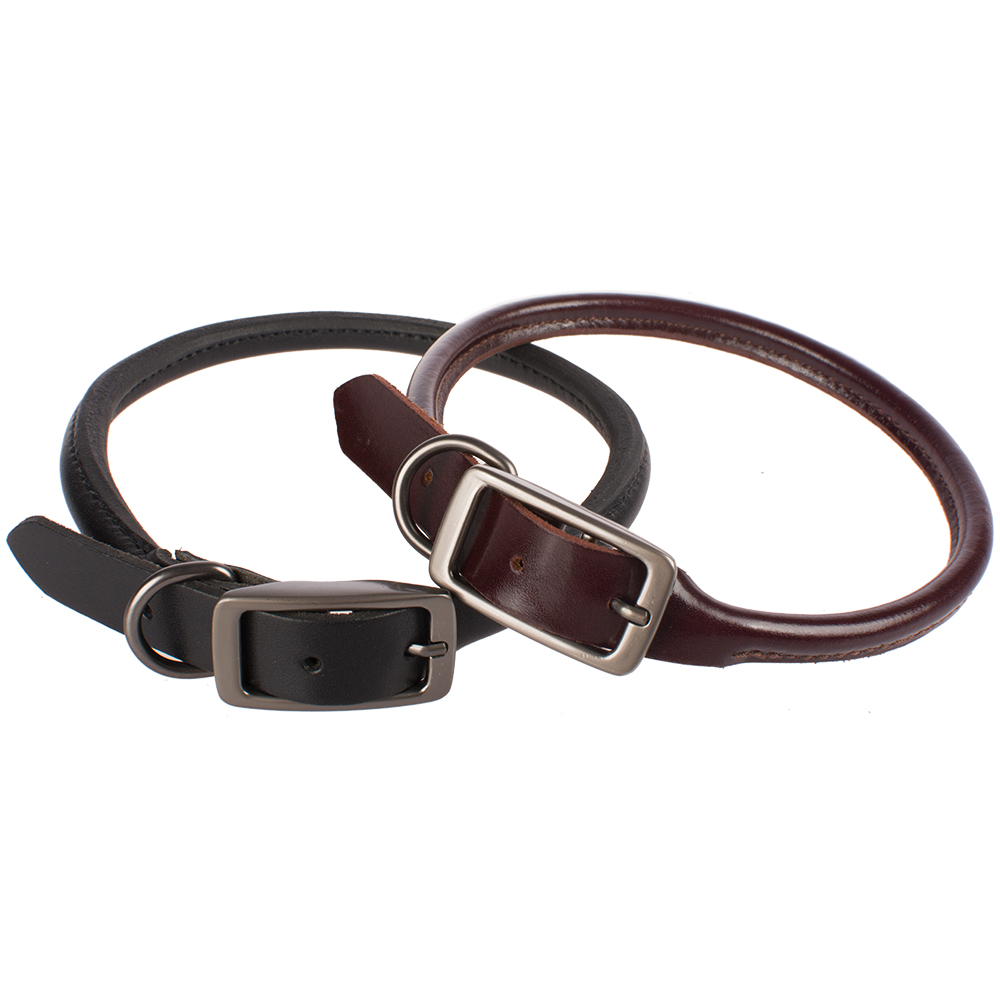 High Quality Round Soft Leather Dog Pet Collars