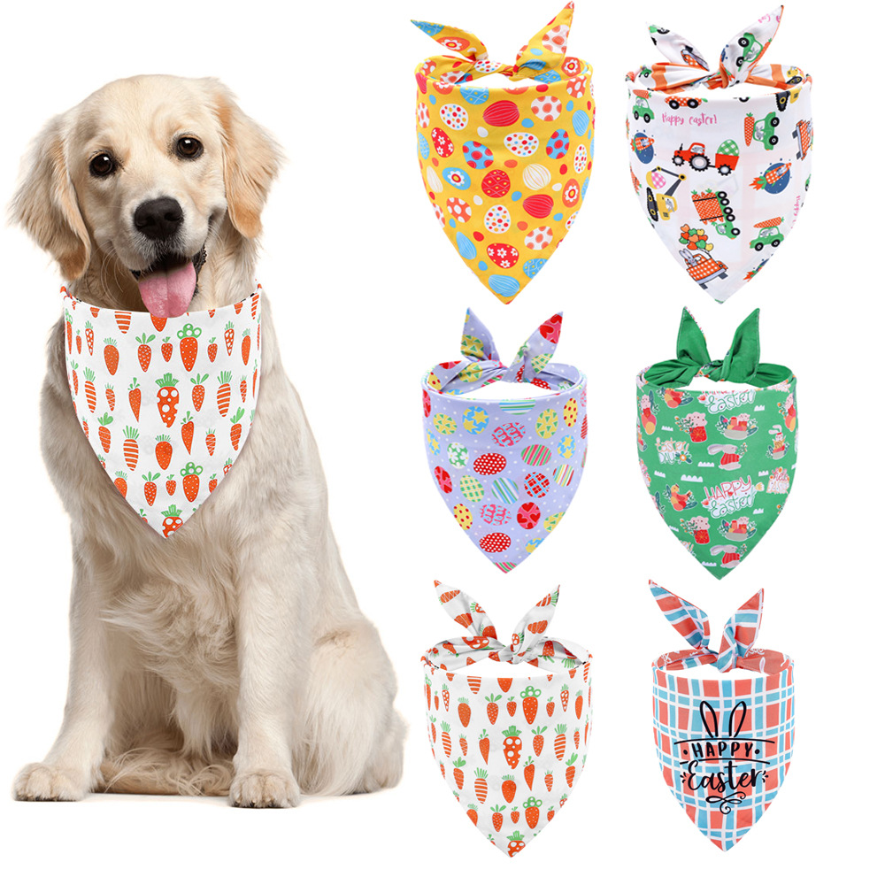 Manufacturer Wholesale Double-sided Pattern Dog Bandanas Multi-design