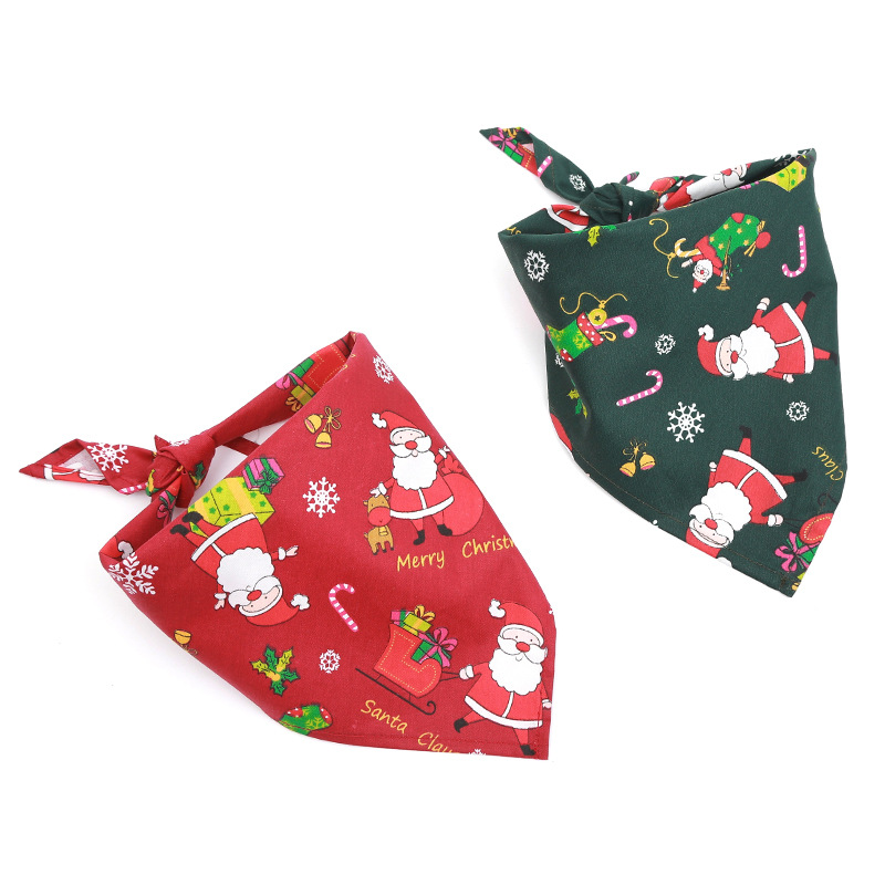 Wholesale Manufacturer Custom Triangle Pet Dog Bandana Christmas