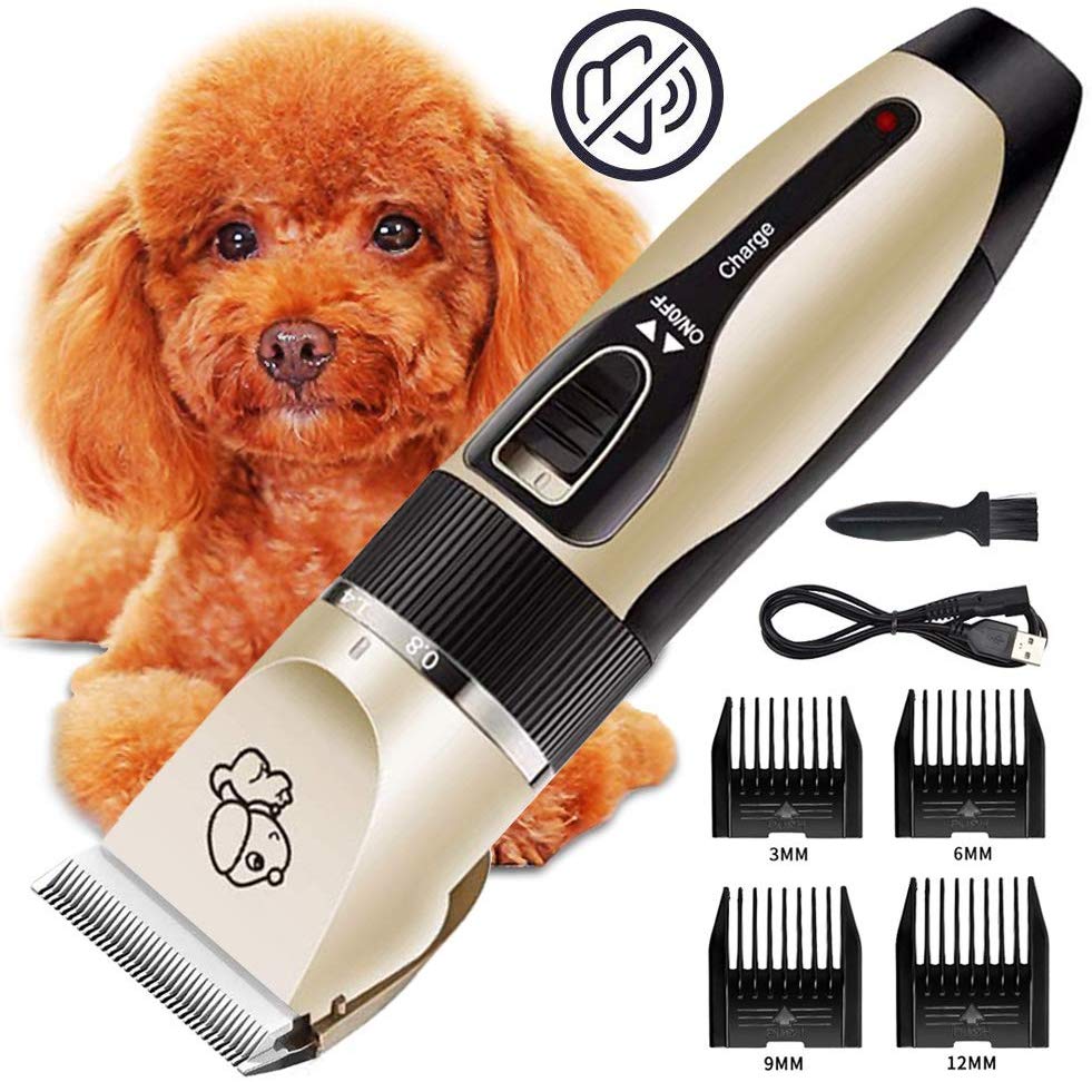 Dog Clippers Cordless Low Noise Pet Clippers Dog Cats Pet Grooming Hair Clipper Kit