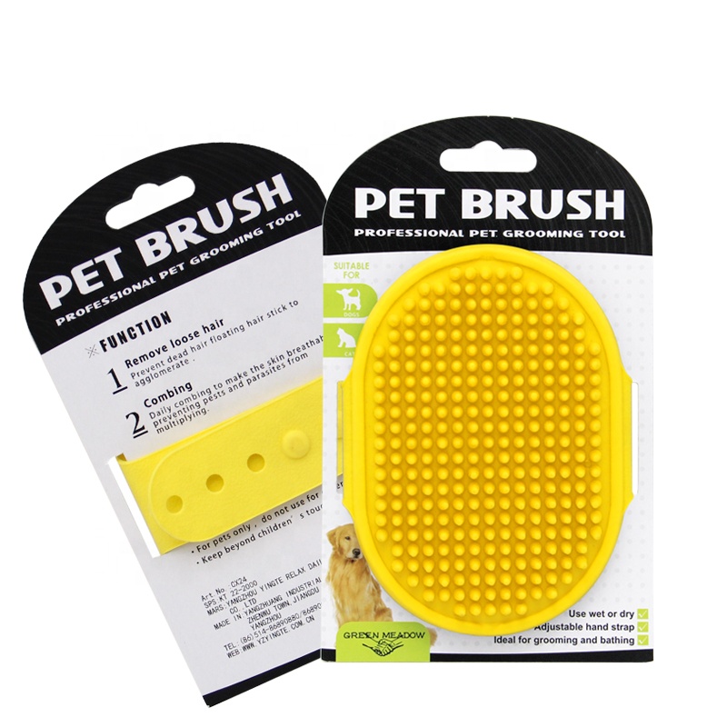 Factory Wholesale Low Moq Cheap Rubber Cat Washing Hair Brush Dog Pet Bath Grooming Brush