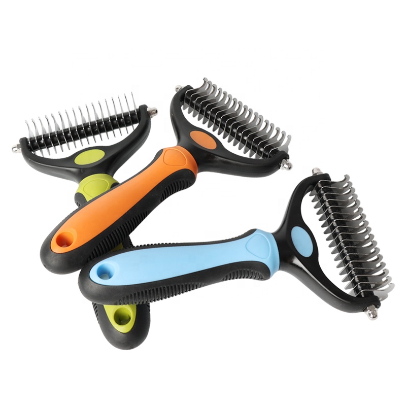 Factory Wholesale Single Double Sided Long Hair Pet Knot Comb Dog Pet Dematting Grooming Comb