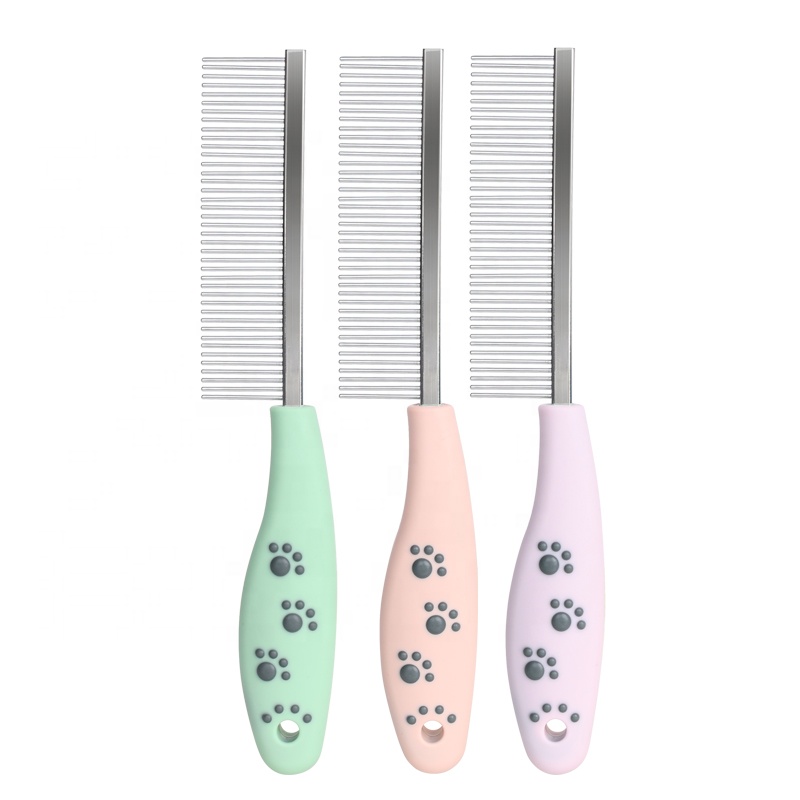 Factory Wholesale Custom Logo Metal Cat Needle Hair Comb Dog Pet Grooming Comb