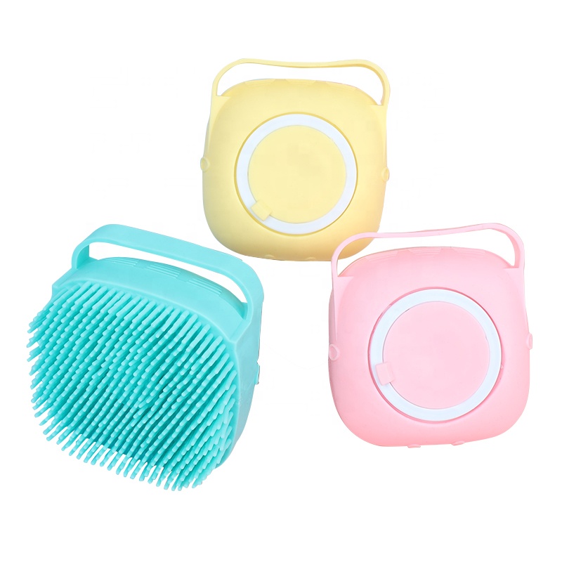 Factory Wholesale Silicone Pet Shower Massage Brush Cat Dog Bath Shampoo Brush