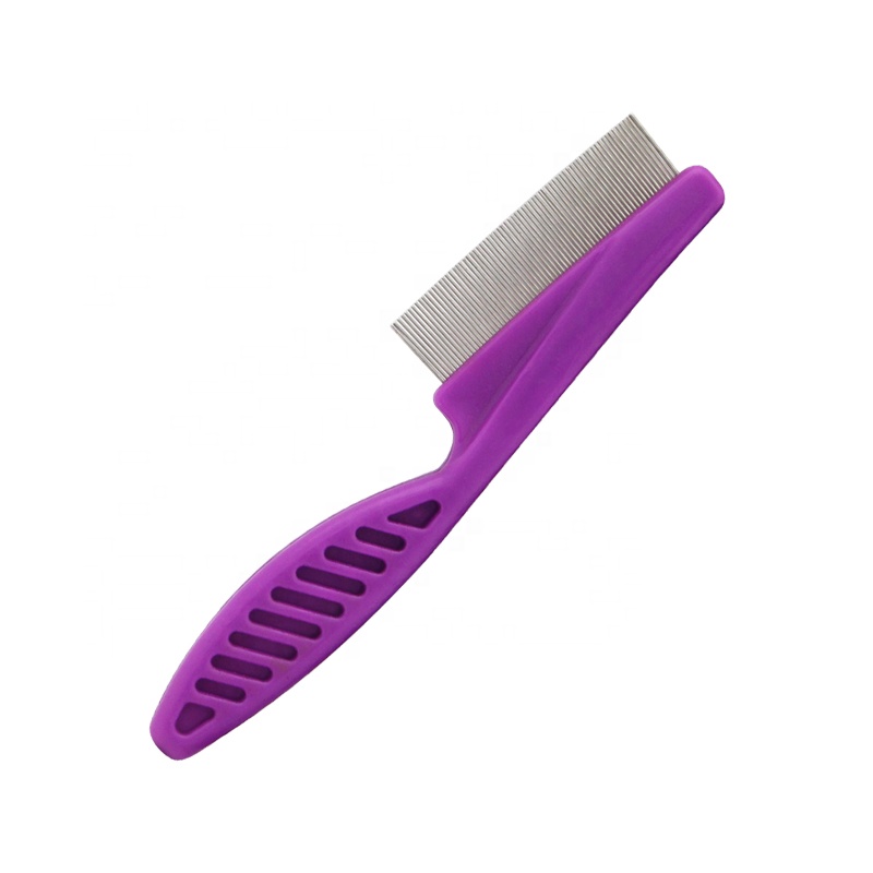 Factory Wholesale Custom Logo Pet Pin Hair Comb Cat Dog Grooming Flea Comb