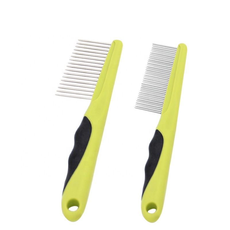Factory Wholesale Custom Logo Two Kinds Pet Dog Hair Grooming Comb