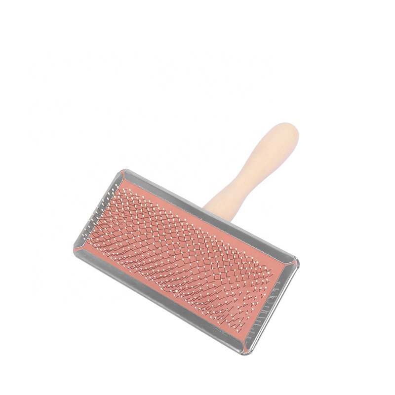 Factory Wholesale Custom Logo Four Sizes Wooden Pet Cleaning Slicker Brush Cat Dog Grooming Brush