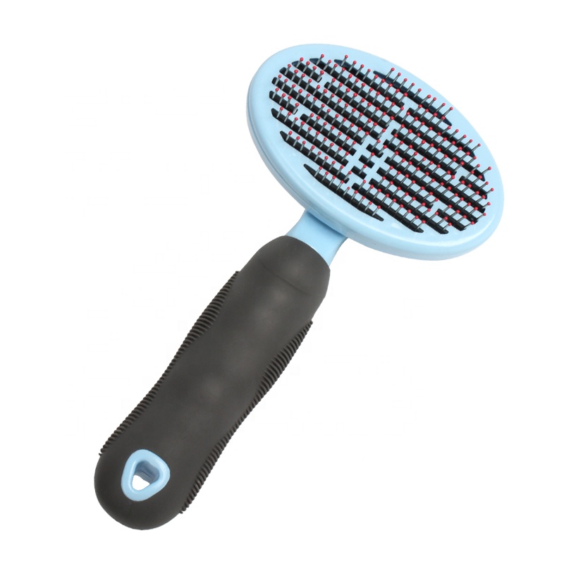 Factory Wholesale Self Cleaning Pet Hair Brush Cat Dog Grooming Slicker Brush With Sticky Beads