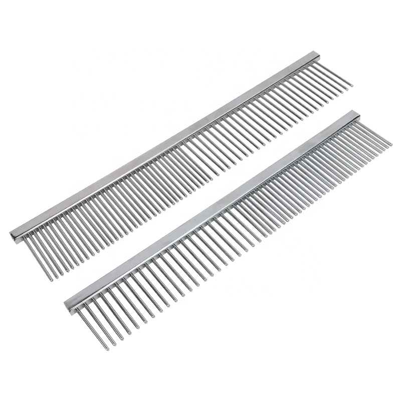 Factory Wholesale Stainless Steel Cat Pin Hair Comb Metal Dog Pet Grooming Comb