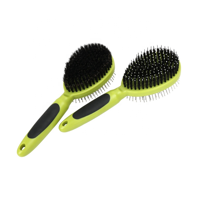 Factory Wholesale Custom Logo Double Sided Cat Pin Bristle Brush Pet Dog Massage Grooming Comb