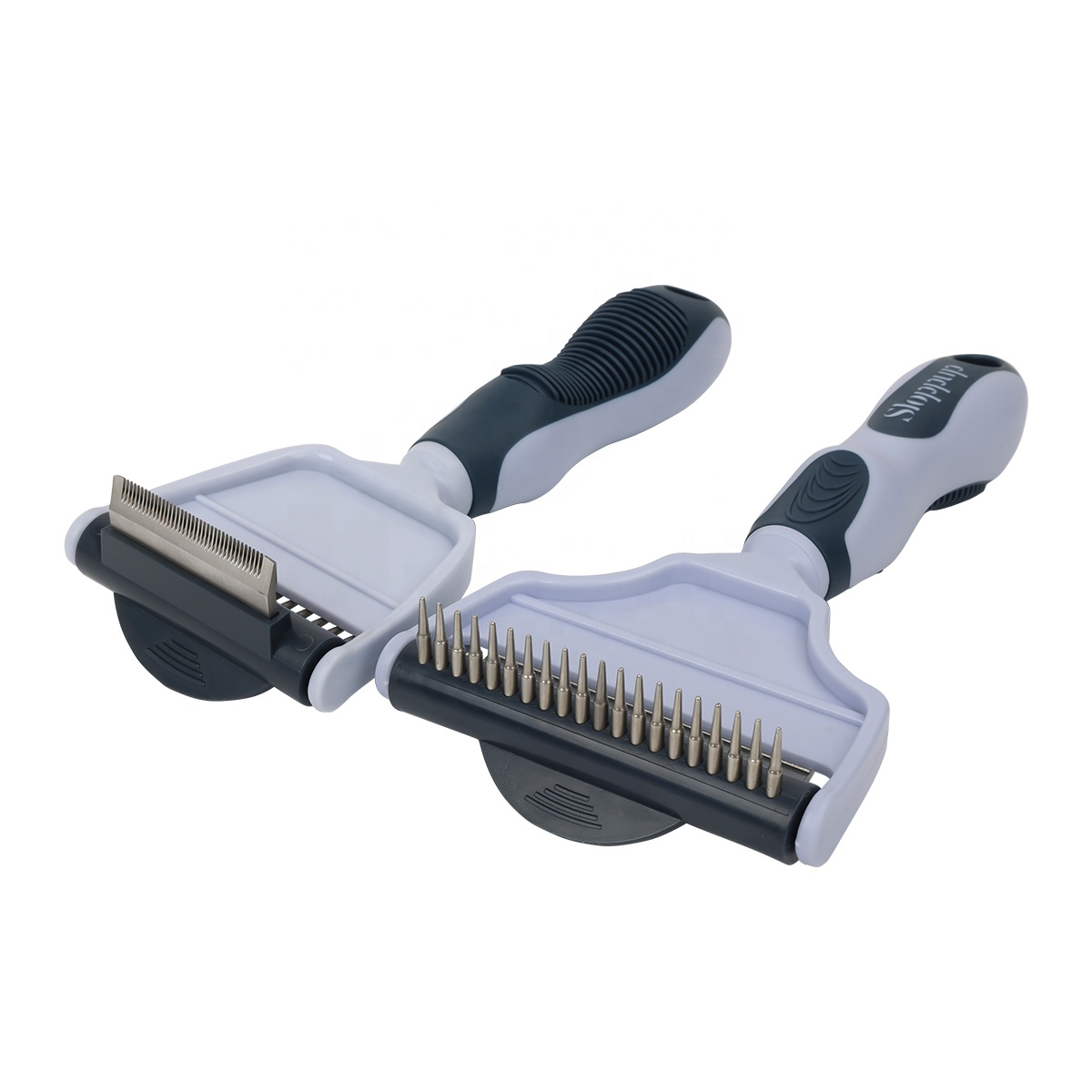 Factory Wholesale Custom Logo Multifunction Double Sided Cat Pin Hair Rake Comb Deshedding Tool Dog Pet Grooming Slicker Brush
