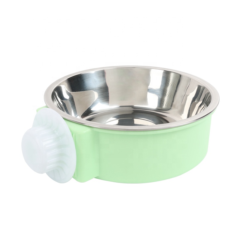 Factory Wholesale 2 In 1 Stainless Steel Hanging Dog Watrer Bowl Pet Feeder Bowls