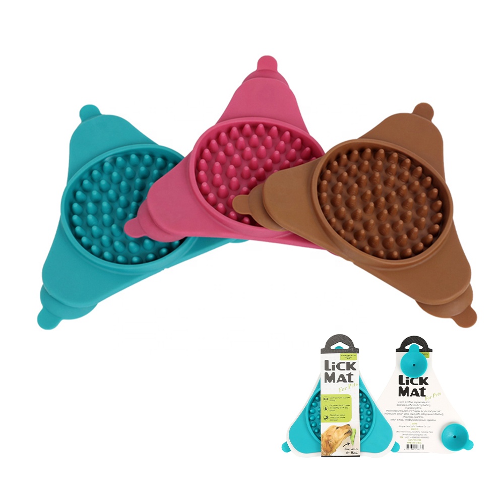 Factory Wholesale Slow Feeder Dog Bath Peanut Butter Lick Pad Pet Dog Lick Mat With Suction Cups