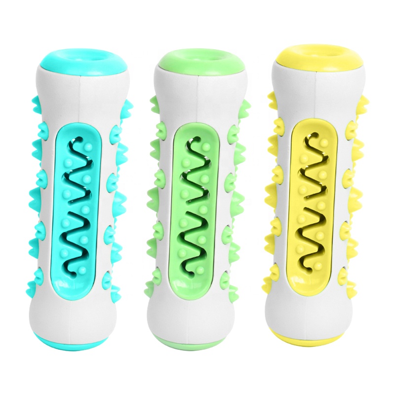 Factory Wholesale Rubber Dog Molar Rod Floating Interactive Dog Toothbrush Chew Toy