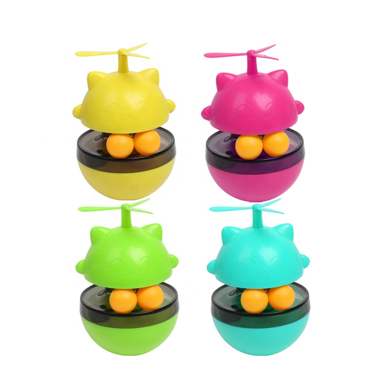 Factory Wholesale Multicolor Pet Dog Food Dispenser Toy Interactive Cat Tumbler Track Ball Toy