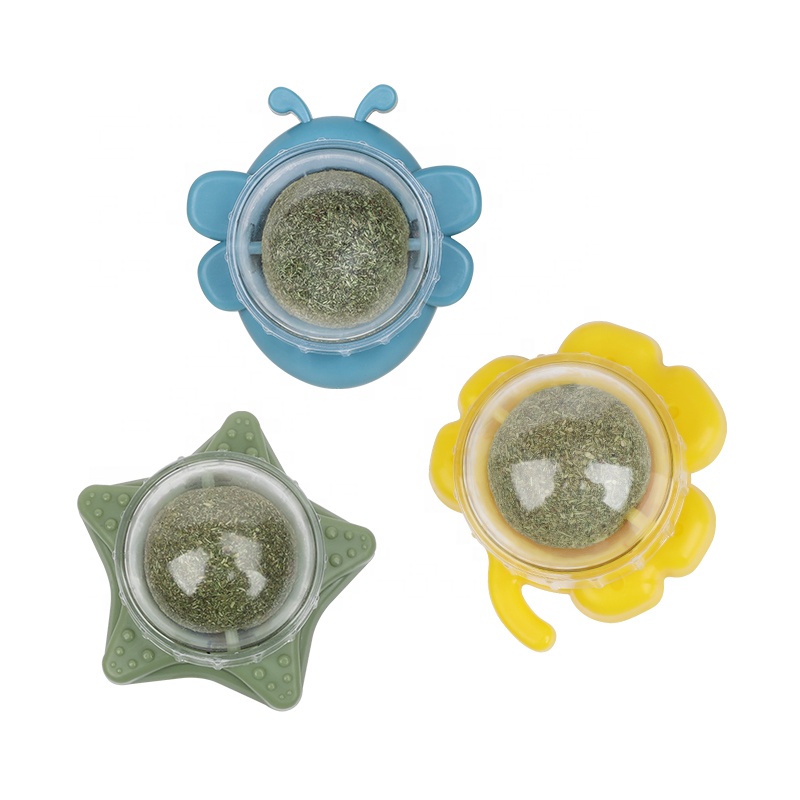 Factory Wholesale Custom Logo Cute Shape Interactive Cat Catnip Toy Catnip Ball For Cats Wall