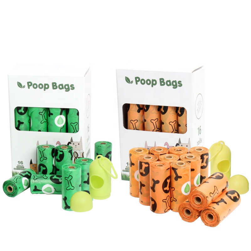 Factory Wholesale Custom Printed Scented Biodegradable Dog Poop Bag With Dispenser
