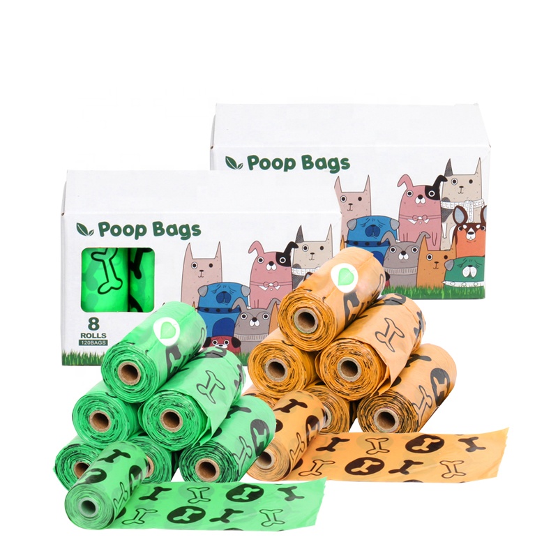 Factory Wholesale Custom Printed Scented Biodegradable Dog Poop Waste Bag