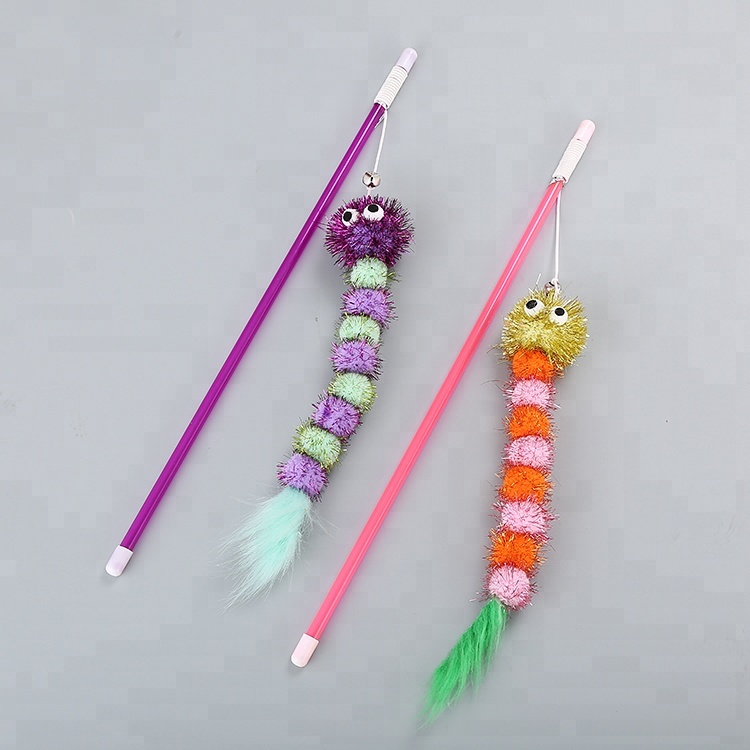 New Cat Product Factory Directly Wand Cat Teaser Wiggle Shape Bling Bling Cat Toy