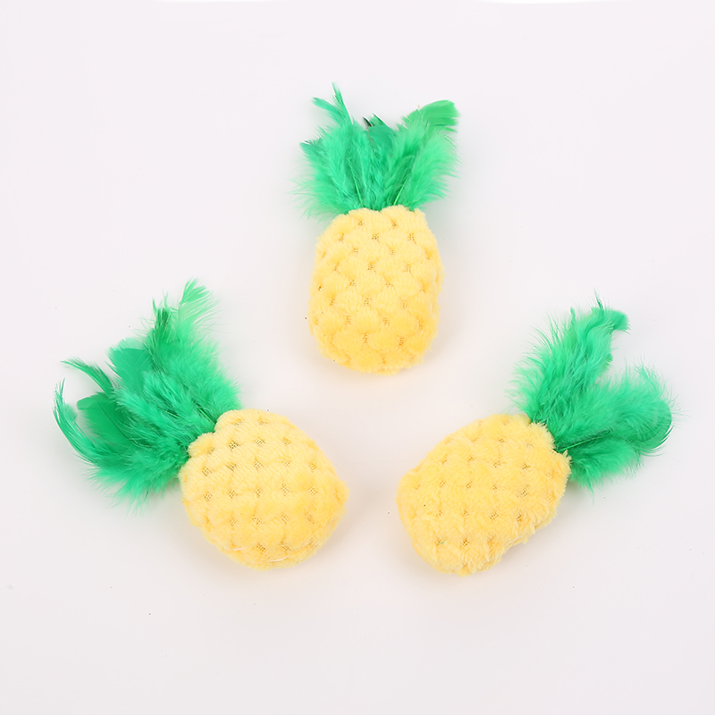 Wholesale Pineapple Pet Throwing Toy Catnip Plush Cat Toy