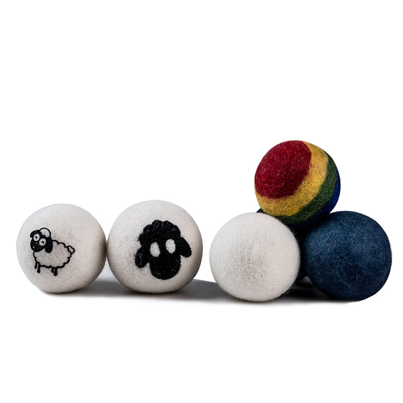 Hot Selling Felt Wool Cat Toys Ball Natural Handmade Cat Toys Ferret Toys Cat Gift