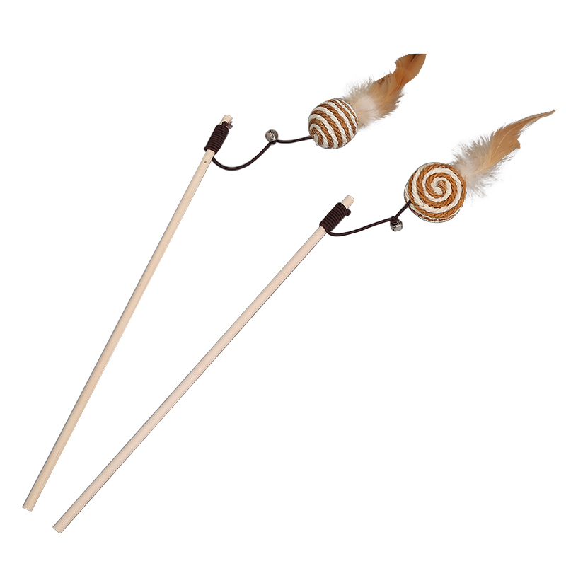 Sisal Cat Teaser Wooden Stick Toy For Cats Products