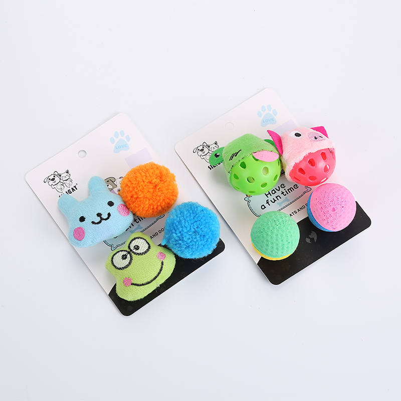 New Cat Toy Gift Pack Cat Ball With Bell And Catnip