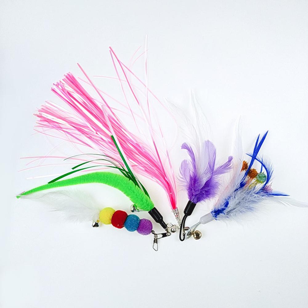 Wholesale Flower Teaser Cat Toy Cat Refills Interactive Feather Pack