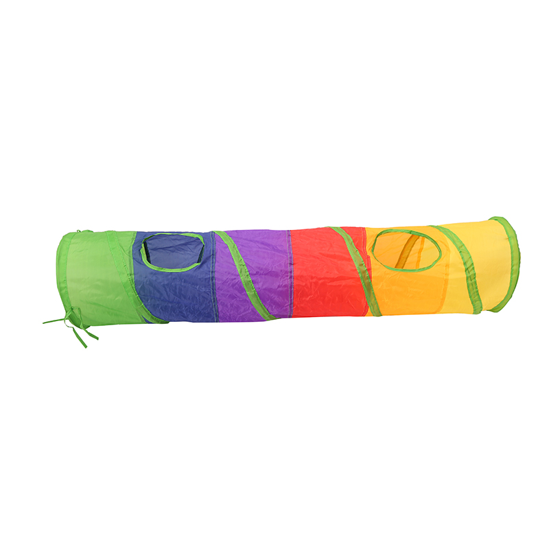 One Way Pet Tunnel Pet Accessories Hot Selling Colorful Foldable Cat Polyester Tunnel