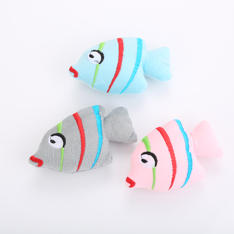 New Cat Products Three Color Catnip Fish Toy For Cats