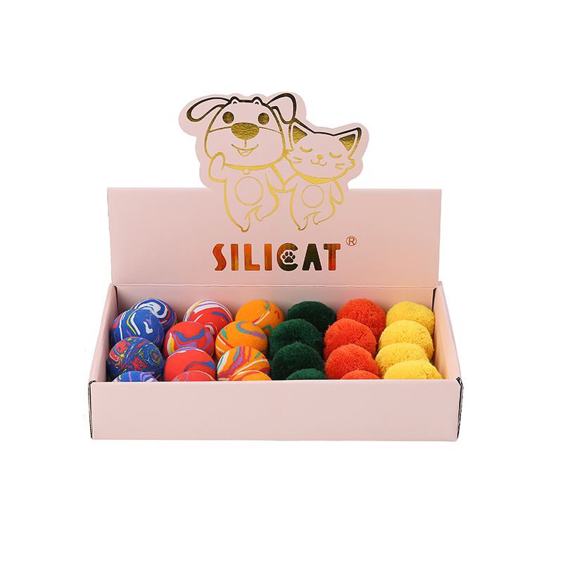 Cat Soft Ball Eva Ball For Pet 24pcs Per Tray Cat Toy Pack