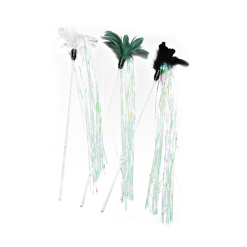 Cat Acrylic Stick Wand Feather New Cat Toy Teaser For Fun Catching Exercise