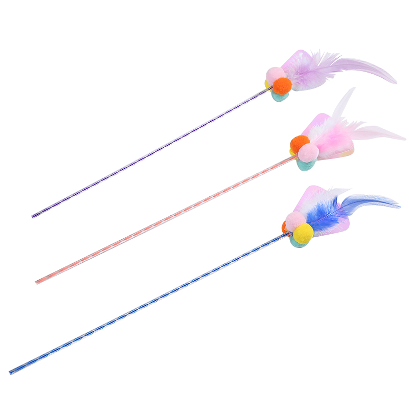 Fashion Pretty Cat Toy Stick Cat Wand Teaser Cat Toys Products