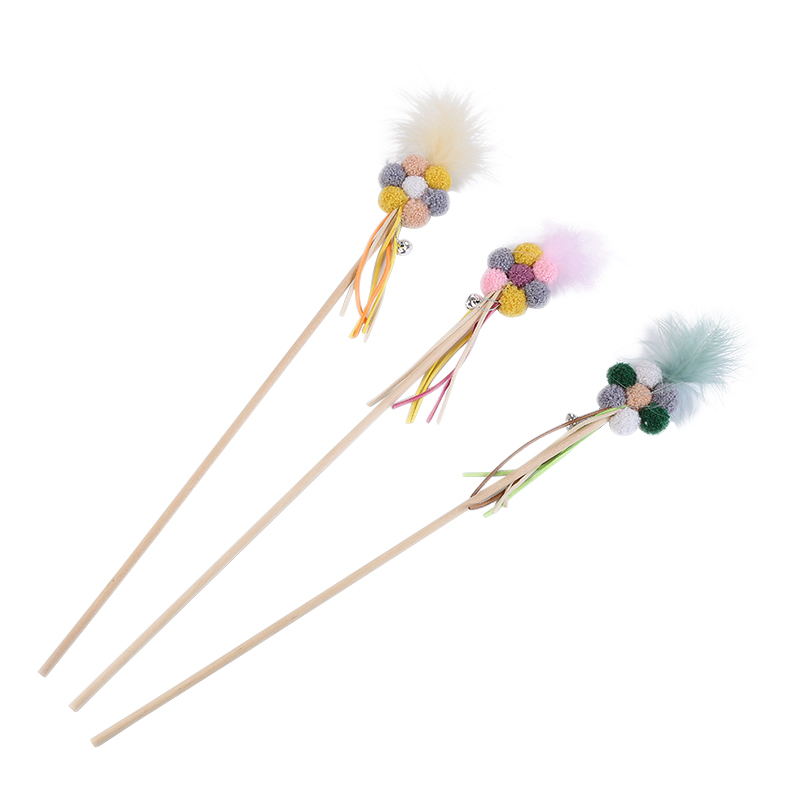 Wood Wand Moving Cat Teaser Toys