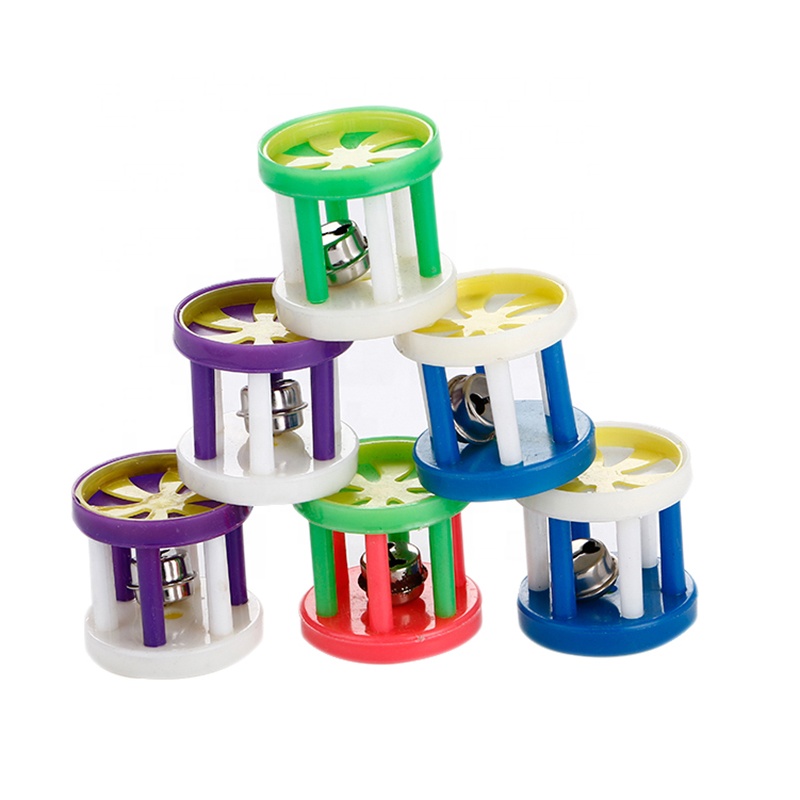 Bell Cat Toys Rolling Factory Stock Wholesale Wheel Shape Plastic For Cats Cat Play Pet Toys,Pet Toys Balls Opp Bag Silicat 12g