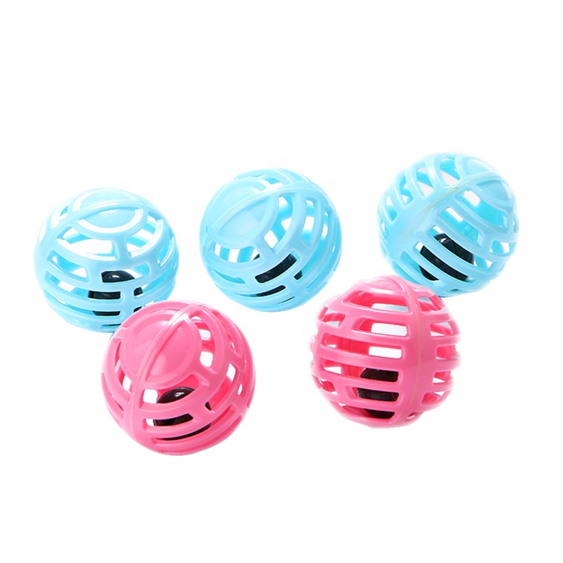 Factory Spot Wholesale Single Color Hollow Plastic Big Bell Ball Cat Toys